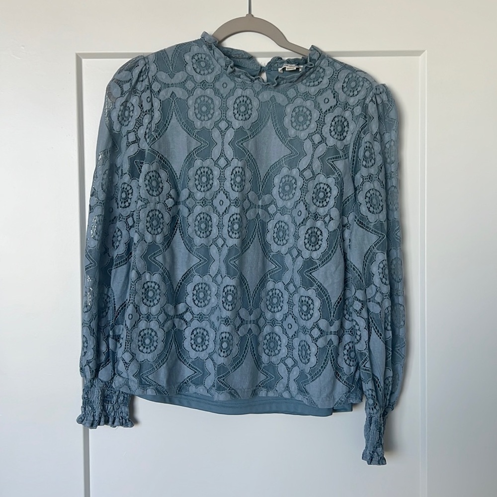 Ultra Pink Long Sleeve Lace Top